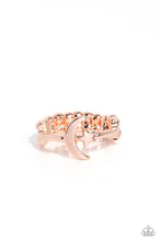 Load image into Gallery viewer, Astral Allure - Rose Gold Moon and Star Ring Paparazzi Accessories