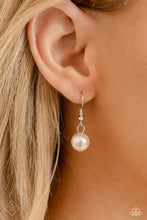 Load image into Gallery viewer, Flower Crown Blue Floral Rhinestone Pearl Necklace Paparazzi Accessories