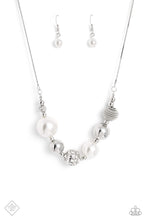 Load image into Gallery viewer, Caliber Choreographer White Pearl Rhinestone Necklace Paparazzi Accessories