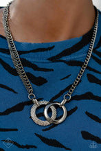 Load image into Gallery viewer, Phenomenal Powerhouse Black Gunmetal Rhinestone Necklace Paparazzi Accessories