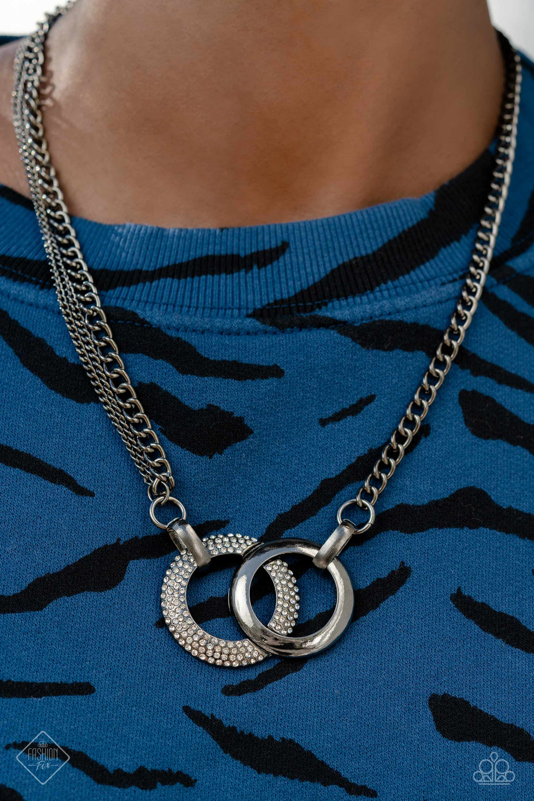 Phenomenal Powerhouse Black Gunmetal Rhinestone Necklace Paparazzi Accessories