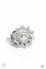 Load image into Gallery viewer, Maypole Dance White Rhinestone Pearl Ring Paparazzi Accessories