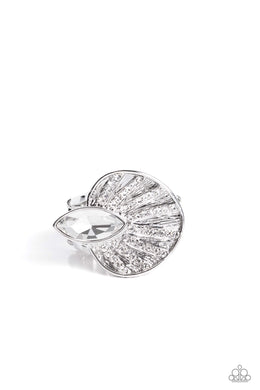 Fan Dance Dazzle - White Paparazzi Accessories
