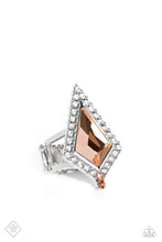 Load image into Gallery viewer, Stylish Studio Orange Rhinestone Ring Paparazzi Accessories
