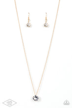 Load image into Gallery viewer, What A Gem - Gold Rhinestone Necklace Paparazzi Acessories