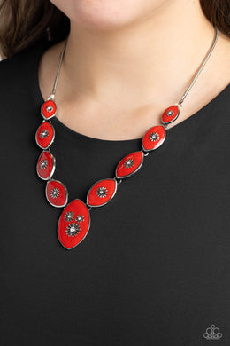 Pressed Flowers - Red Paparazzi Accessories