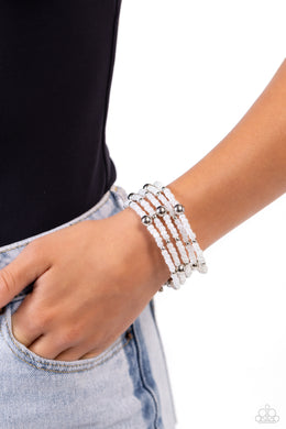Refined Retrograde - White Paparazzi Accessories