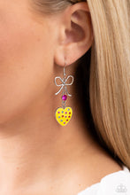 Load image into Gallery viewer, BOW Away Zone - Yellow Earrings Paparazzi Accessories