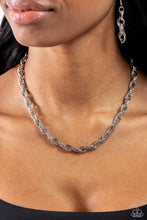 Load image into Gallery viewer, Braided Ballad - Silver Paparazzi Accessories
