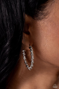 hoops,silver,Braided Bravado - Silver Hoop Earrings