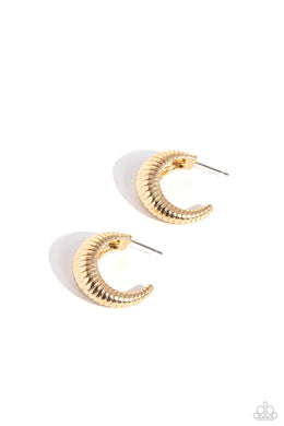 Textured Tenure - Gold Paparazzi Accessories