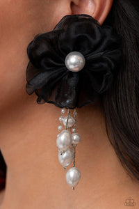 black,pearls,post,Dripping In Decadence - Black Pearl Earrings