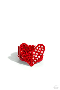 hearts,red,rhinestones,Wide Back,Hometown Heart - Red Heart Rhinestone Ring
