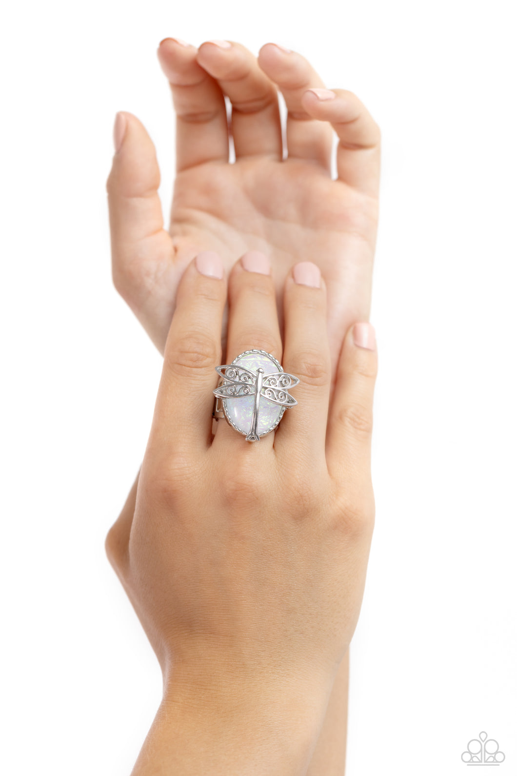 Dragonfly Dazzle - White Paparazzi Accessories