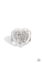 Load image into Gallery viewer, Hallmark Heart - White Paparazzi Accessories