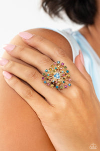 gold,hearts,rhinestones,Wide Back,Bewitching Beau - Multi Rhinestone Heart Ring