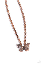 Load image into Gallery viewer, Midair Monochromatic - Copper Butterfly Necklace Paparazzi Accessories