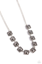 Load image into Gallery viewer, Jump SQUARE - Silver Rhinestone Necklace