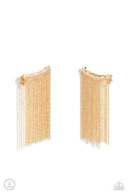 Feuding Fringe - Gold Paparazzi Accessories