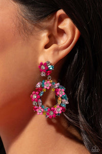 floral,multi,post,Wreathed in Wildflowers - Multi Post Earrings