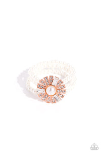 copper,pearls,stretchy,Gifted Gatsby - Copper Pearl Stretchy Bracelet