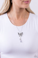 Load image into Gallery viewer, Enchanted Wings - Silver Paparazzi Accessories