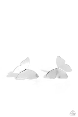 Butterfly Beholder - Silver Paparazzi Accessories