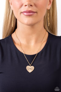 faith,gold,short necklace,Elevated Embrace - Gold Necklace