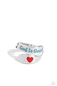 blue,dainty back,faith,God is Good - Blue Ring