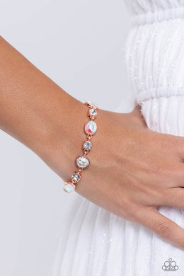 Ethereal Empathy - Copper Iridescent Rhinestone Bracelet