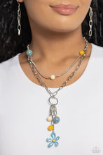 Load image into Gallery viewer, Seize the Swirls - Blue Floral Necklace
