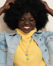 Load image into Gallery viewer, Seize the Swirls - Blue Floral Necklace