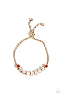 gold,inspirational,lariat,I Cant Believe It! - Gold Lariat Bracelet
