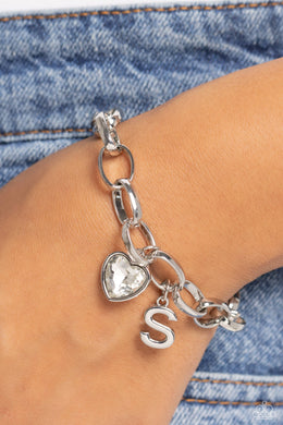 Guess Now Its INITIAL - White - S Paparazzi Accessories