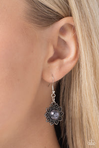 floral,short necklace,silver,The GLITTER Takes It All - Silver Necklace