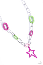 Load image into Gallery viewer, Stargazing Show - Pink Star Necklace Paparazzi Accessories