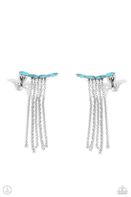 Fault Line Fringe - Blue Paparazzi Accessories