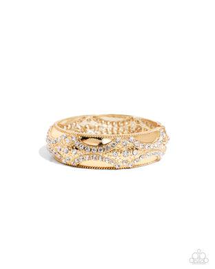 Draped in Decadence - Gold Paparazzi Accessories