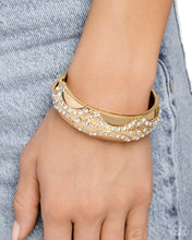 Load image into Gallery viewer, Draped in Decadence - Gold Paparazzi Accessories