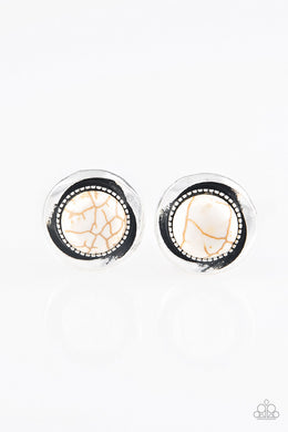 Out Of This Galaxy - White Earrings Paparazzi Accessories