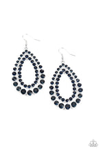 Load image into Gallery viewer, Glacial Glaze Blue Rhinestone Earring Paparazzi Accessories