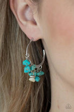 Load image into Gallery viewer, Gorgeously Grounding Blue Hoop Earring Paparazzi Accessories