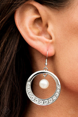 The Icon-ista  White Earrings Paparazzi Accessories