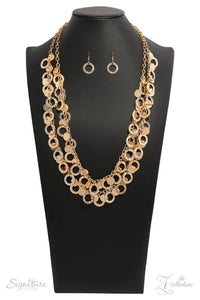 2018 Zi,gold,long necklace,rhinestones,The Carolyn Zi Collection Necklace