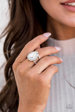Load image into Gallery viewer, BLINGing Down The House White Rhinestone Ring Paparazzi Accessories