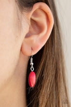 Load image into Gallery viewer, Desert Culture Red Stone Feather Necklace Paparazzi Accessories