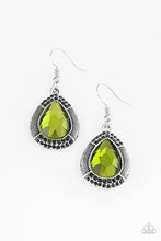 Load image into Gallery viewer, Grandmaster Shimmer Green Earring Paparazzi Accessories