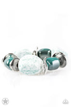 Load image into Gallery viewer, Glaze of Glory Blue Stone Stretchy Bracelet Paparazzi Accessories