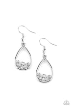 Load image into Gallery viewer, Raindrop Radiance White Rhinestone Earrings Paparazzi Accessories
