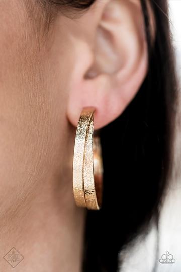 High Class Shine Gold Hoop Earrings Paparazzi Accessories